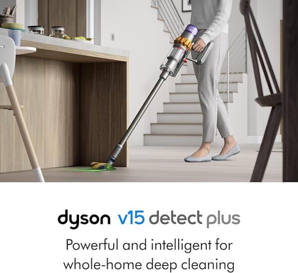 Dyson V15 Detect Plus Cordless Vacuum, Yellow/Nickel - Image 2