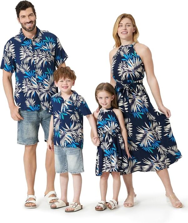PATPAT Family Hawaiian Matching Outfits Mommy and Me